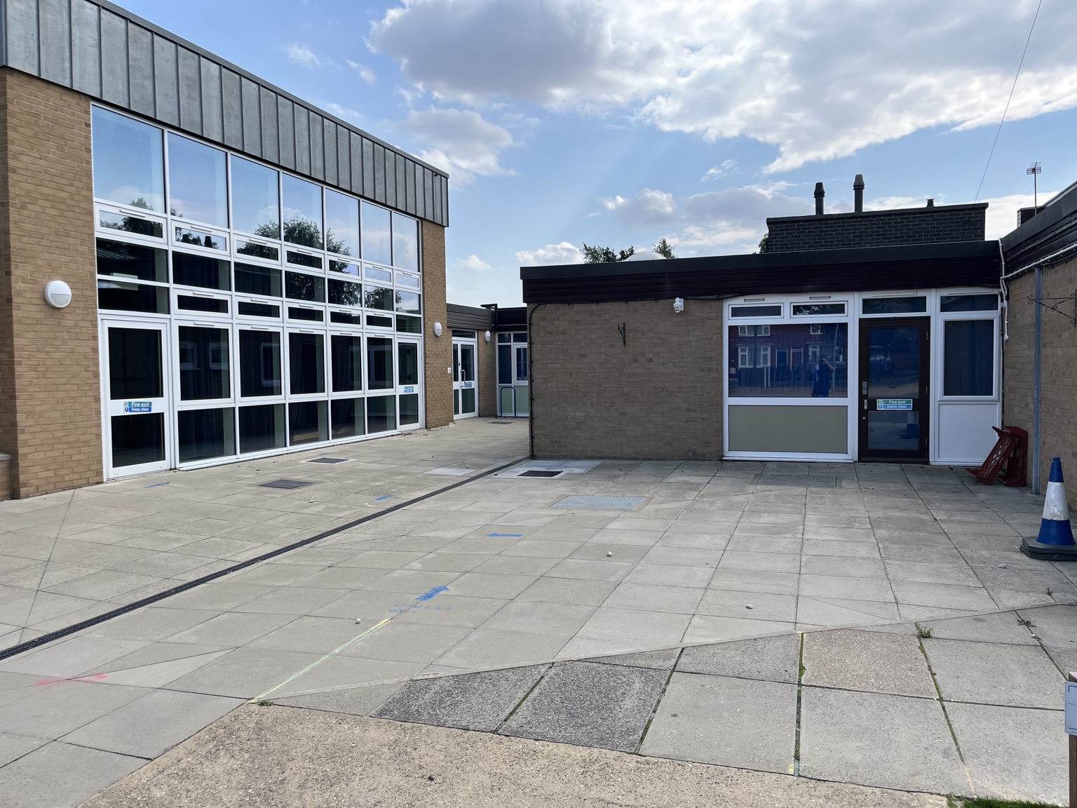 Commercial window cleaning at a local school in South Holland